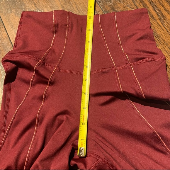 Nike | NWT Women's Yoga 7/8 Lurex Tights Dark Beetroot - Picture 8 of 11